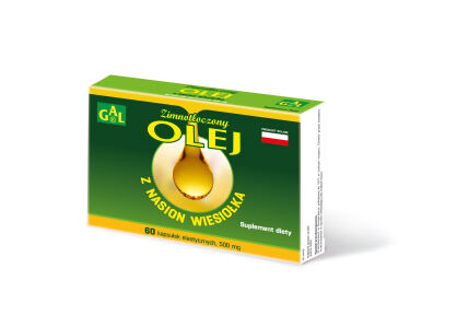 Zimnotłoczony olej z nasion wiesiołka 500 mg 60 kaps.