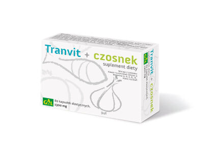 Tranvit + czosnek 1300 mg 80 kaps. Pakiet 3+1