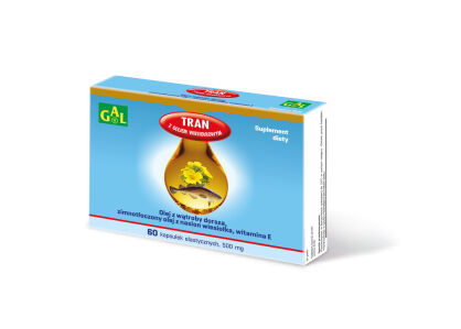 Tran z olejem wiesiołkowym 500 mg 60 kaps. Pakiet 2+1
